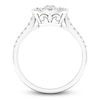 Thumbnail Image 2 of Diamond Ring 3/4 ct tw Round/Baguette 14K White Gold
