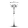 Thumbnail Image 3 of Diamond Ring 3/4 ct tw Round/Baguette 14K White Gold