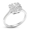 Thumbnail Image 4 of Diamond Ring 3/4 ct tw Round/Baguette 14K White Gold
