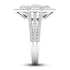 Thumbnail Image 3 of Diamond Ring 1 ct tw Marquise/Round 14K White Gold