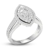 Thumbnail Image 4 of Diamond Ring 1 ct tw Marquise/Round 14K White Gold