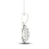 Thumbnail Image 3 of Diamond Pendant Necklace 1-1/4 ct tw Round/Marquise 14K White Gold