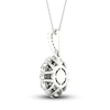 Thumbnail Image 4 of Diamond Pendant Necklace 1-1/4 ct tw Round/Marquise 14K White Gold