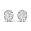 Thumbnail Image 0 of Diamond Stud Earrings 1-1/2 ct tw Round/Marquise 14K White Gold