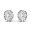Thumbnail Image 0 of Diamond Stud Earrings 1-1/2 ct tw Round/Marquise 14K White Gold