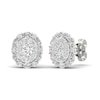 Thumbnail Image 1 of Diamond Stud Earrings 1-1/2 ct tw Round/Marquise 14K White Gold