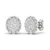 Thumbnail Image 1 of Diamond Stud Earrings 1-1/2 ct tw Round/Marquise 14K White Gold