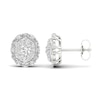 Thumbnail Image 2 of Diamond Stud Earrings 1-1/2 ct tw Round/Marquise 14K White Gold