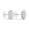 Thumbnail Image 3 of Diamond Stud Earrings 1-1/2 ct tw Round/Marquise 14K White Gold