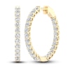 Thumbnail Image 0 of Lab-Created Diamond Hoop Earrings 3 ct tw Round 14K Yellow Gold