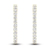 Thumbnail Image 1 of Lab-Created Diamond Hoop Earrings 3 ct tw Round 14K Yellow Gold