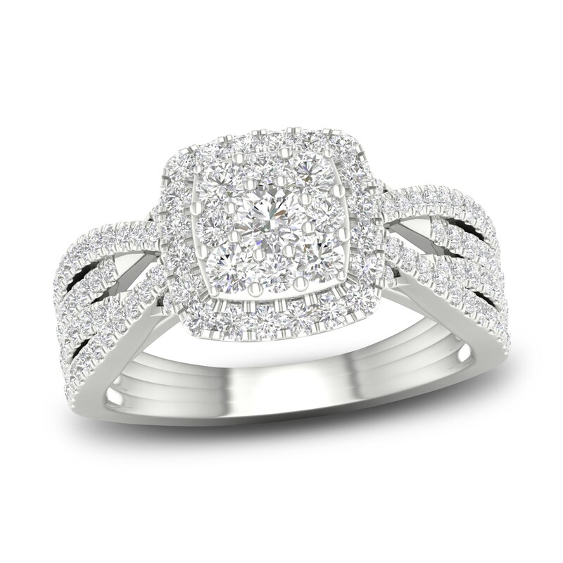 Main Image 1 of Diamond Ring 1 ct tw Round 14K White Gold