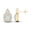 Thumbnail Image 1 of Diamond Stud Earrings 1-1/2 ct tw Round/Marquise 14K Yellow Gold