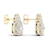 Thumbnail Image 3 of Diamond Stud Earrings 1-1/2 ct tw Round/Marquise 14K Yellow Gold