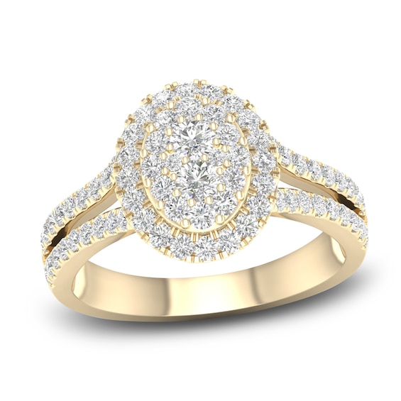 Diamond Ring 34 ct tw Round 14K Yellow Gold
