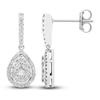 Thumbnail Image 2 of Diamond Dangle Earrings 1/2 ct tw Round 10K White Gold