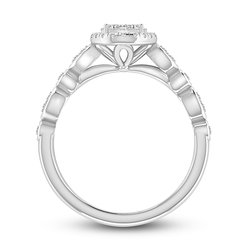 Main Image 2 of Diamond Ring 1/5 ct tw Round 10K White Gold