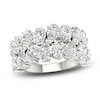 Thumbnail Image 1 of Lab-Grown Diamond Ring 4 ct tw Pear/Oval 14K White Gold