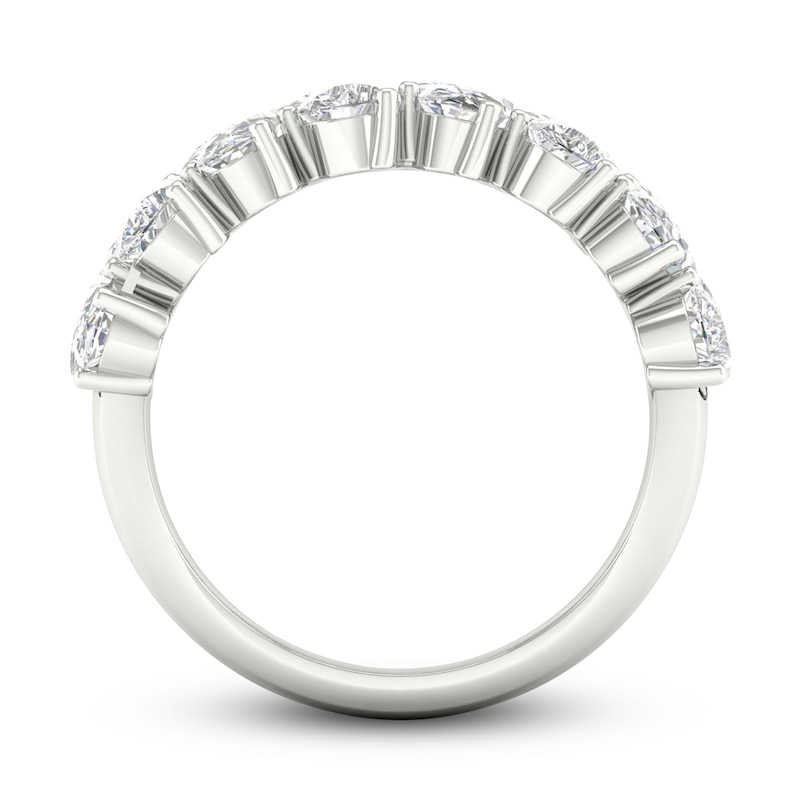 Main Image 4 of Lab-Grown Diamond Ring 4 ct tw Pear/Oval 14K White Gold