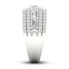 Thumbnail Image 3 of Lab-Grown Diamond Ring 2-1/3 ct tw Emerald/Round 14K White Gold
