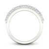 Thumbnail Image 4 of Lab-Grown Diamond Ring 2-1/3 ct tw Emerald/Round 14K White Gold