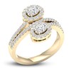 Thumbnail Image 2 of Lab-Grown Diamond Ring 1 ct tw Oval/Round 14K Yellow Gold