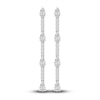 Thumbnail Image 1 of Lab-Grown Diamond Drop Earrings 2 ct tw Pear/Round 14K White Gold