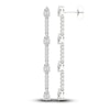 Thumbnail Image 2 of Lab-Grown Diamond Drop Earrings 2 ct tw Pear/Round 14K White Gold