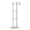 Thumbnail Image 3 of Lab-Grown Diamond Drop Earrings 2 ct tw Pear/Round 14K White Gold