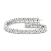 Thumbnail Image 1 of Lab-Grown Diamond Tennis Bracelet 8-1/2 ct tw Emerald/Round 14K White Gold