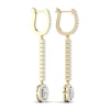 Thumbnail Image 4 of Lab-Grown Diamond Dangle Earrings 1-1/2 ct tw Oval/Round 14K Yellow Gold
