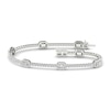 Thumbnail Image 1 of Lab-Grown Diamond Fashion Bracelet 3 ct tw Emerald/Round 14K White Gold