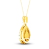 Thumbnail Image 3 of Lab-Grown Diamond Pendant Necklace 3/4 ct tw Pear/Round 14K Yellow Gold