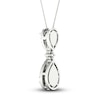 Thumbnail Image 3 of Lab-Grown Diamond Pendant Necklace 1 ct tw Pear/Round 14K White Gold