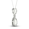 Thumbnail Image 2 of Lab-Created Diamond Pendant Necklace 1 ct tw Pear/Round 14K White Gold