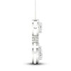 Thumbnail Image 3 of Lab-Created Diamond Pendant Necklace 1 ct tw Pear/Round 14K White Gold
