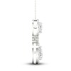 Thumbnail Image 4 of Lab-Grown Diamond Pendant Necklace 1 ct tw Pear/Round 14K White Gold