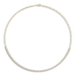 Shy Creation Diamond Paperclip Necklace 1 ct tw Round 14K Yellow Gold 18" SC55023563