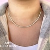 Thumbnail Image 1 of Shy Creation Diamond Paperclip Necklace 1 ct tw Round 14K Yellow Gold 18" SC55023563