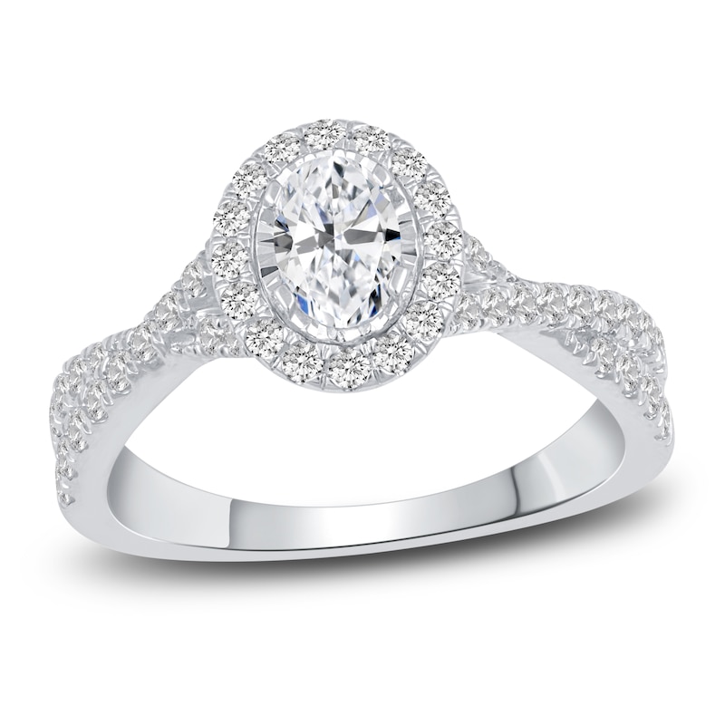 Diamond Engagement Ring 1 ct tw Round 14K White Gold