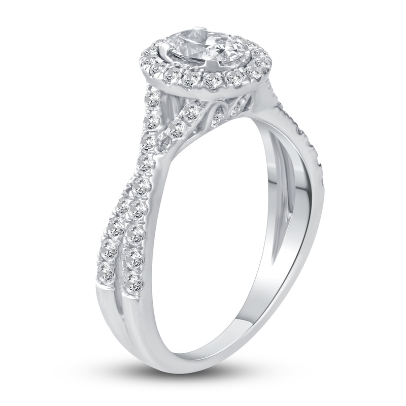 Main Image 2 of Diamond Engagement Ring 1 ct tw Oval 14K White Gold