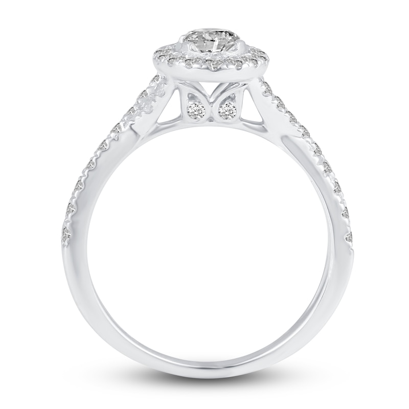 Main Image 5 of Diamond Engagement Ring 1 ct tw Oval 14K White Gold