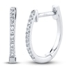 Thumbnail Image 1 of Shy Creation Diamond Hoop Earrings 1/20 ct tw Round 14K White Gold SC55001597