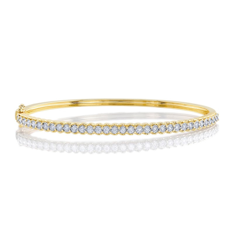 Main Image 1 of Shy Creation Diamond Bangle Bracelet 5/8 ct tw Round 14K Yellow Gold SC55022764ZS