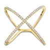 Thumbnail Image 2 of Shy Creation Diamond X Ring 1/8 ct tw Round 14K Yellow Gold SC55021639