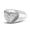 John Hardy Men's Diamond Classic Chain Ring 1/5 ct tw Round Sterling Silver