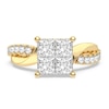 Thumbnail Image 3 of Diamond Engagement Ring 1-1/4 ct tw Princess/Round 14K Yellow Gold