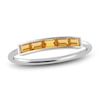 Thumbnail Image 1 of Juliette Maison Natural Citrine Baguette Bar Ring 10K White Gold