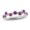 Thumbnail Image 1 of Juliette Maison Natural Amethyst & Natural Rhodolite Garnet Ring 10K White Gold