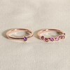 Thumbnail Image 4 of Juliette Maison Natural Amethyst & Natural Rhodolite Garnet Ring 10K White Gold